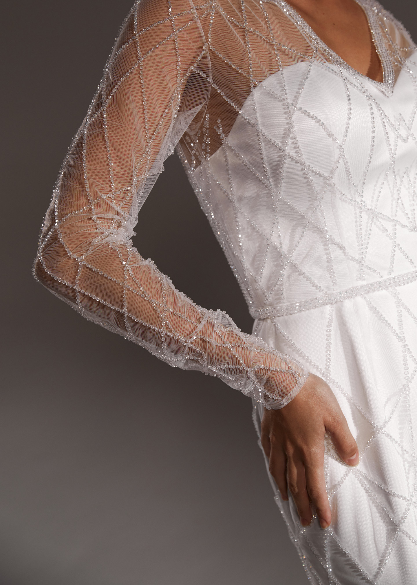 Платье Селеста, 2019, одежда, платье, свадебное, молочно-белый, вышивка, рукава, прямой силуэт, популярное