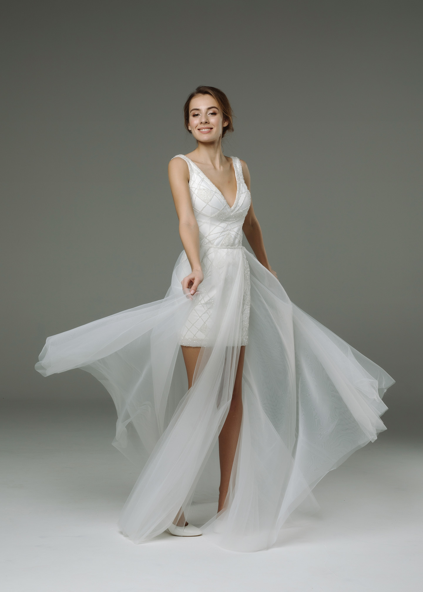 Платье Селестина, 2019, одежда, платье, свадебное, молочно-белый, прямой силуэт, вышивка, популярное