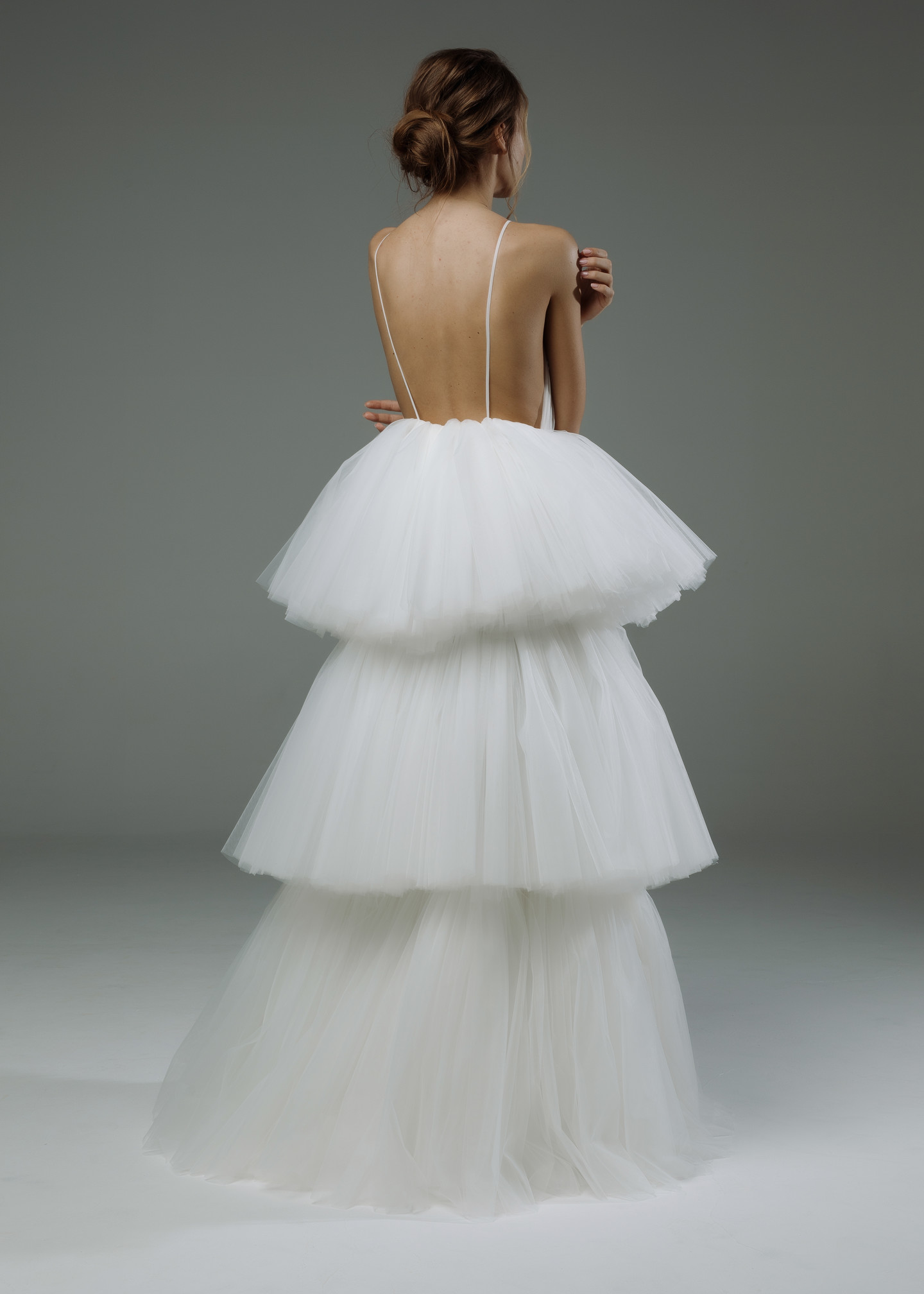 Платье Элайн, 2019, одежда, платье, свадебное, молочно-белый, кружево, А-силуэт, сетка, архив