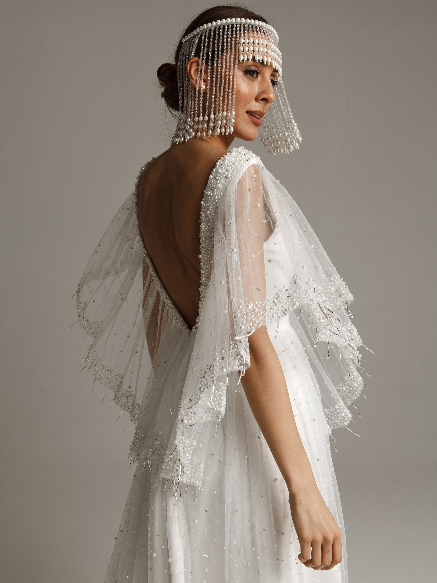 Платье Рейна, 2021, одежда, платье, свадебное, молочно-белый, Рейна, А-силуэт, вышивка