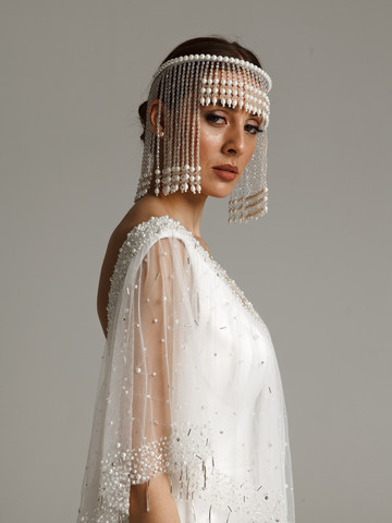 Reyna tiara, 2021, accessories, hairstyle, bridal, off-white, Reyna, tiara