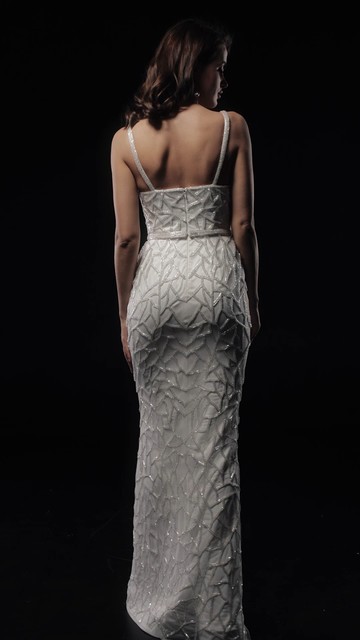 Платье Фелисити, 2021, одежда, платье, свадебное, молочно-белый, вышивка, прямой силуэт