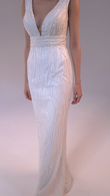 Платье Руна, 2021, одежда, платье, свадебное, молочно-белый, вышивка, прямой силуэт, популярное