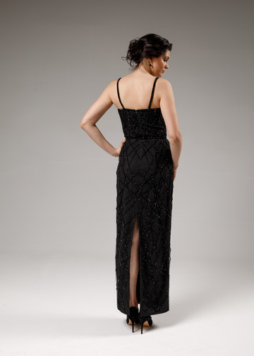 Платье Селестия, 2021, одежда, платье, вечернее, черный, вышивка