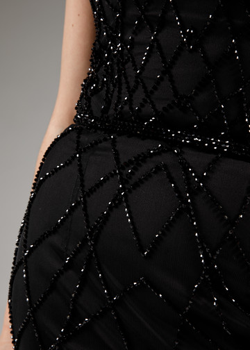 Celestia dress, 2021, couture, dress, evening, black, embroidery