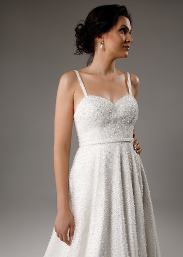 Платье Венера, 2021, одежда, платье, свадебное, молочно-белый, вышивка, А-силуэт, шлейф