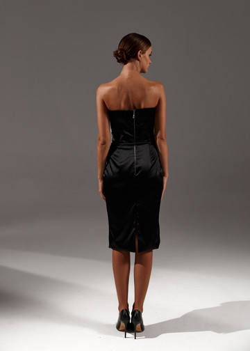 Kamilitsa dress, 2021, couture, dress, evening, black, embroidery, sheath silhouette