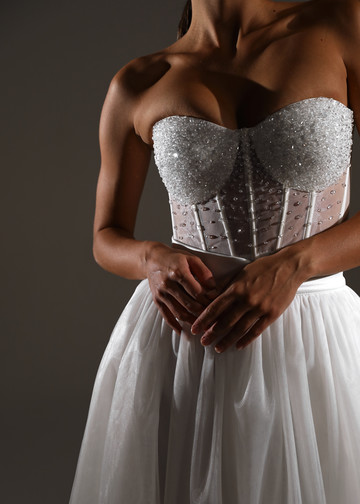 Корсет с вышивкой, 2021, одежда, блузка, свадебное, молочно-белый, свадебный корсет и юбка №1, вышивка, корсет