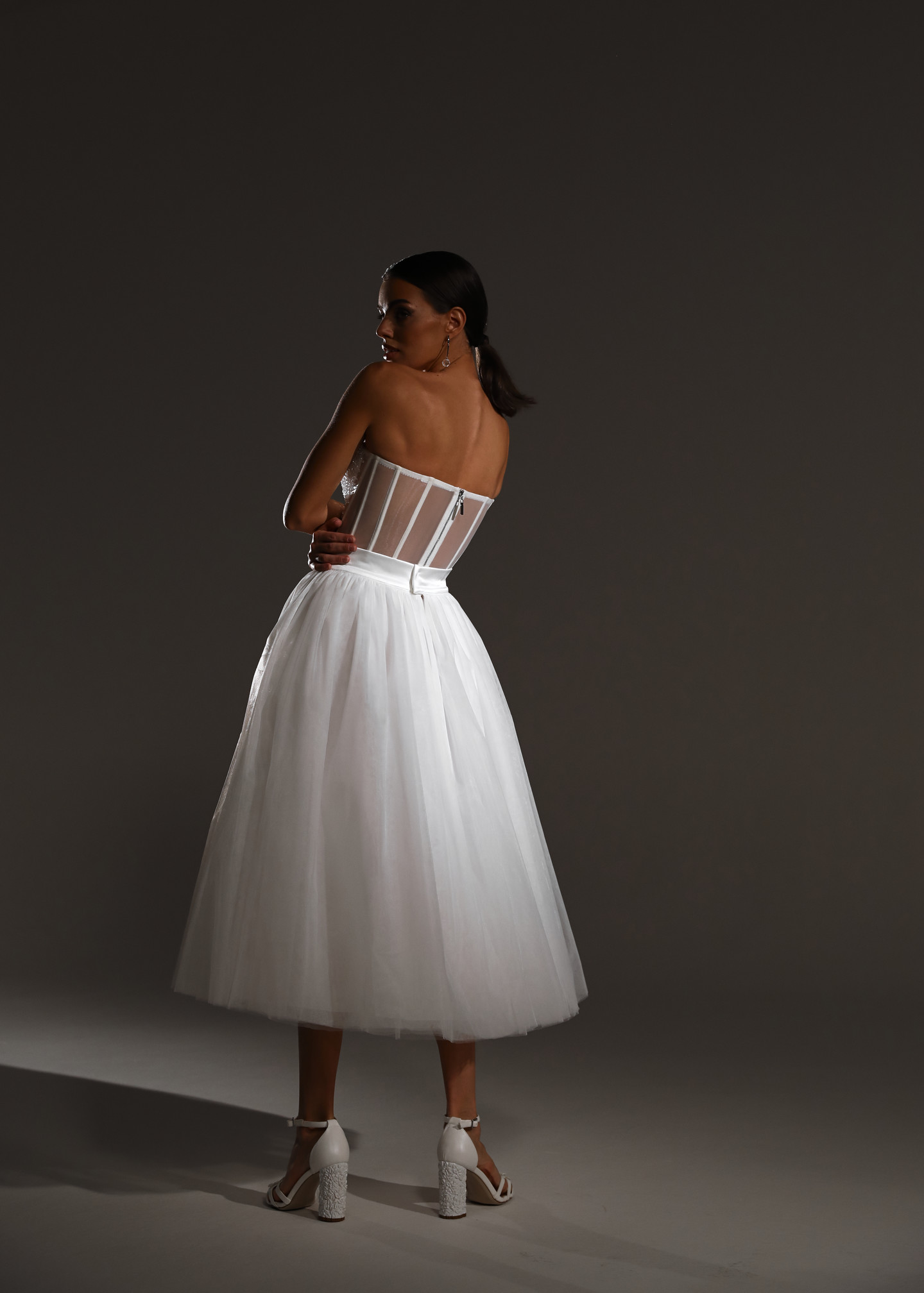 Tulle skirt, 2021, couture, skirt, bridal, off-white, tulle, bridal corset and skirt #1, bridal corset and skirt #5, bridal corset and skirt #2, evening corset and skirt #1, evening corset and skirt #2