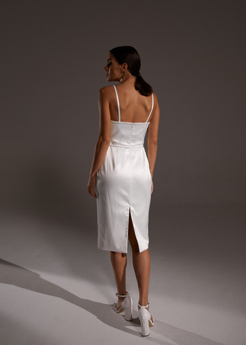 Платье Лина, 2021, одежда, платье, свадебное, молочно-белый, вышивка, прямой силуэт, популярное