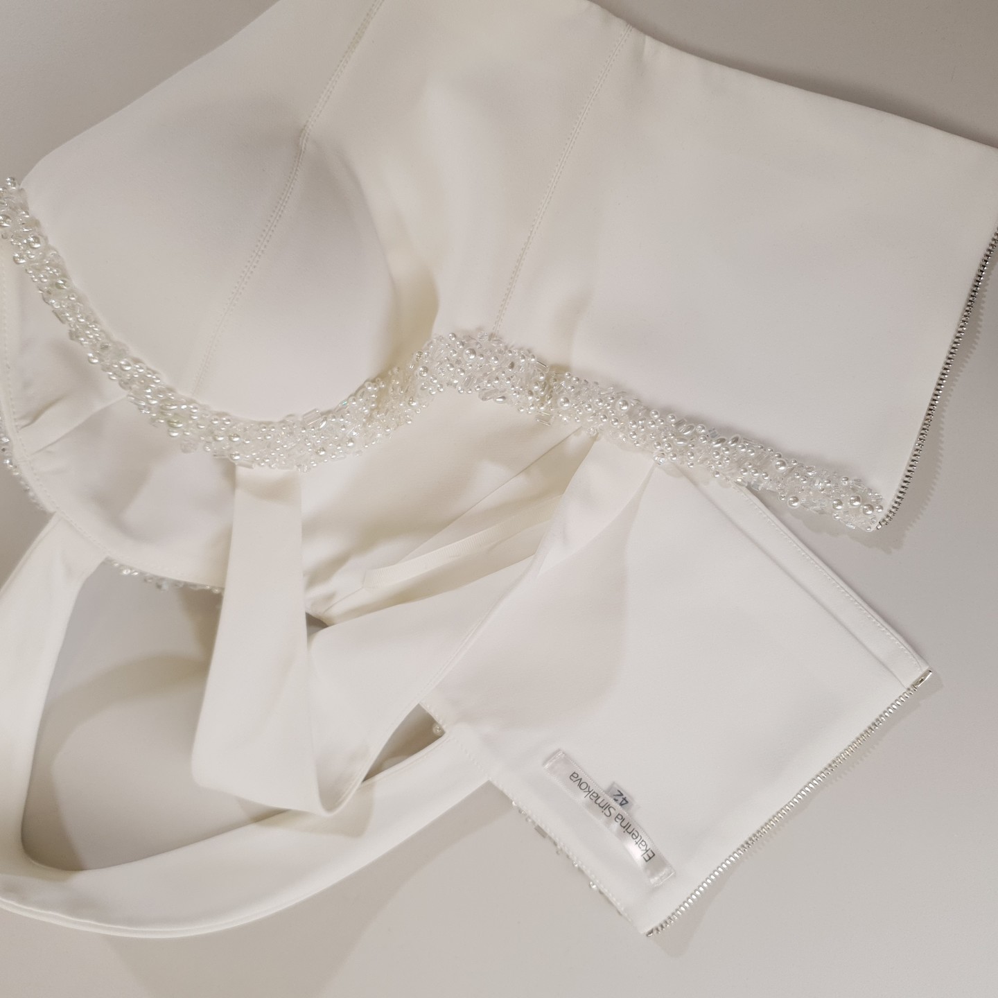 Бюстье с вышивкой, 2021, одежда, блузка, свадебное, молочно-белый, свадебный корсет и юбка №6, вышивка