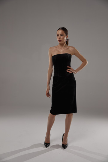 Velvet top, 2022, couture, top, evening, black, velvet top and skirt, corset