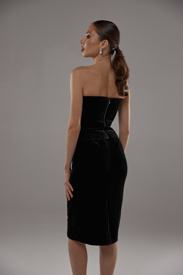 Velvet top, 2022, couture, top, evening, black, velvet top and skirt, corset