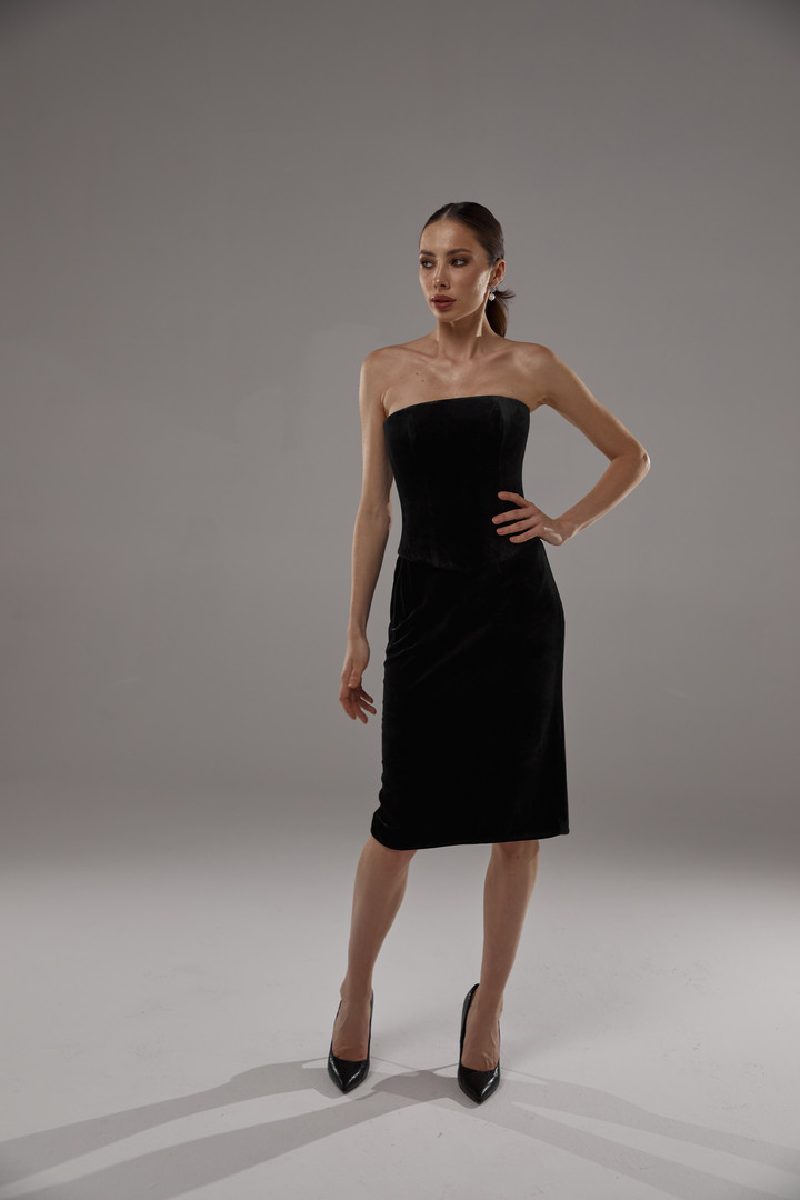 Velvet skirt, 2022, couture, skirt, evening, black