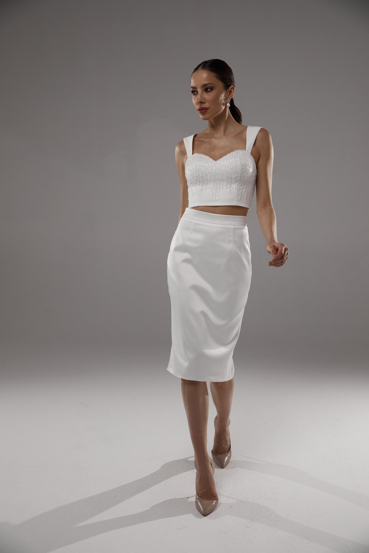 Pencil skirt, 2022, couture, skirt, bridal, off-white