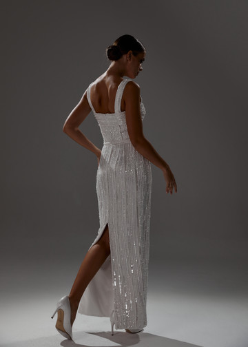 Marilyn dress, 2023, couture, dress, bridal, off-white, embroidery