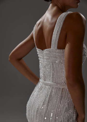Marilyn dress, 2023, couture, dress, bridal, off-white, embroidery
